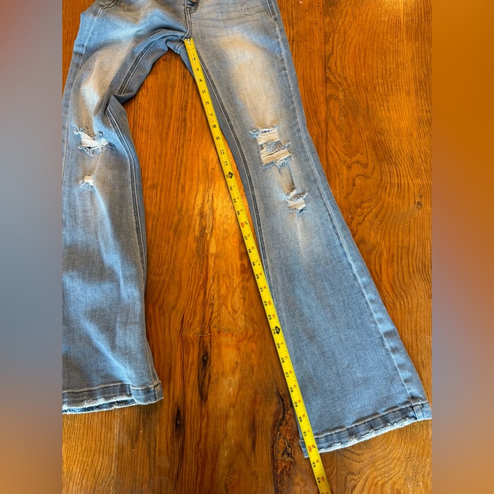 KanCan SIZE 26 Estilo Light Blue Distressed Slim Fit Bootcut Jeans - Picture 8 of 11